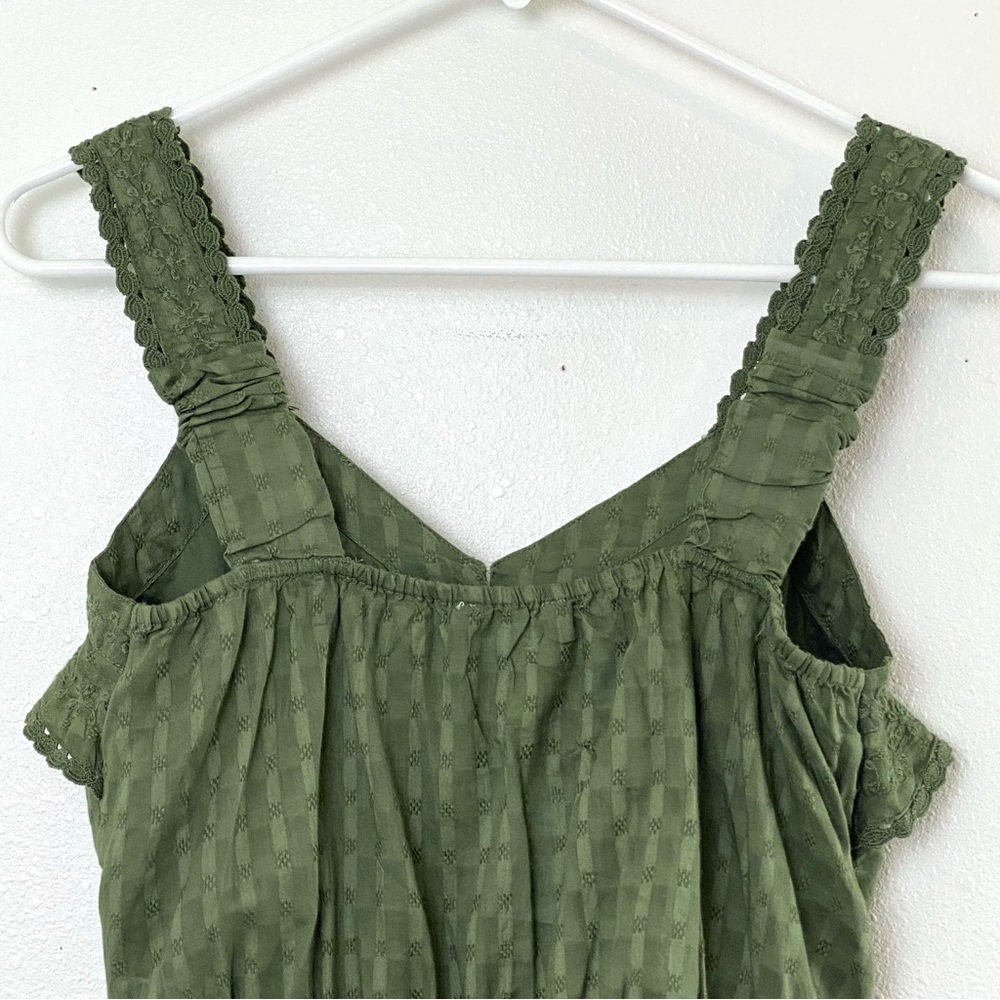 American Eagle Button Front Eyelet Lace Detail Crop Top - XS - Picture 10 of 15